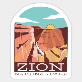 Zion National Park Canyon Vintage Travel Sticker